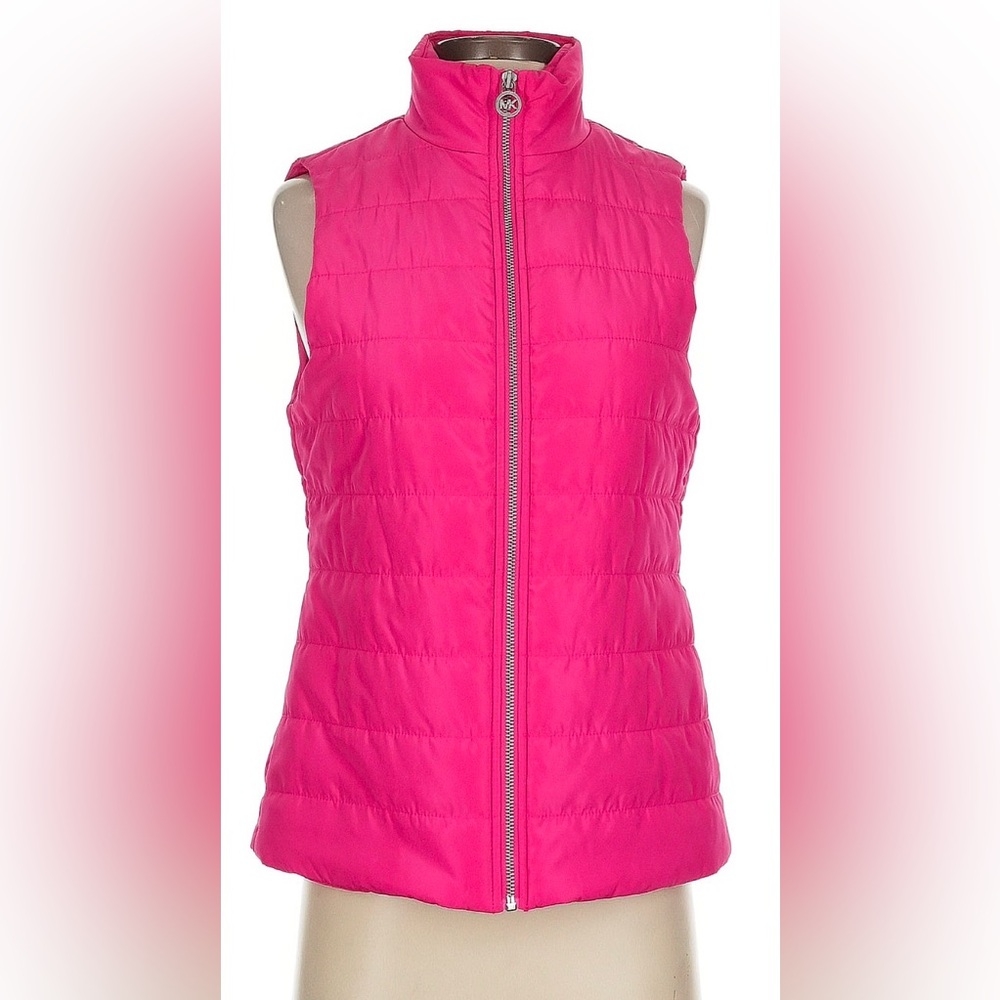 Michael Kors Pink Puffer Quilted Vest
